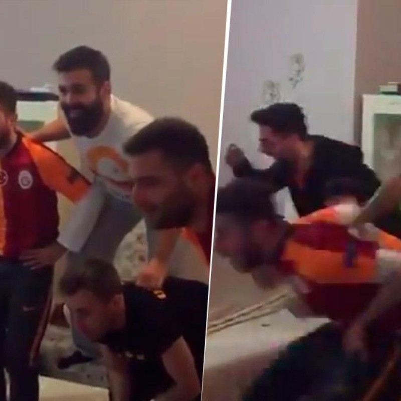 Locura de seis hinchas del Galatasaray tras gol de Falcao al Fenerbahçe