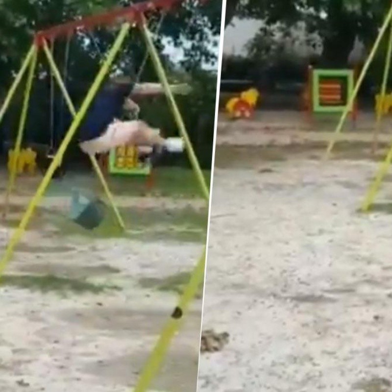 Video viral: no te atrevas a jugar en estas hamacas diabólicas