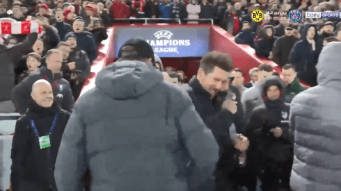 Los amamos: el épico saludo de Klopp y Simeone antes de Liverpool-Atlético