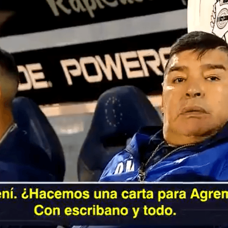 Lo que nadie vio: Maradona pidió enviar una carta a Agremiados en pleno partido