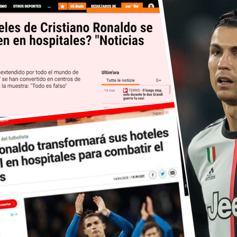 Desmienten el buen gesto de Cristiano Ronaldo por el Coronavirus