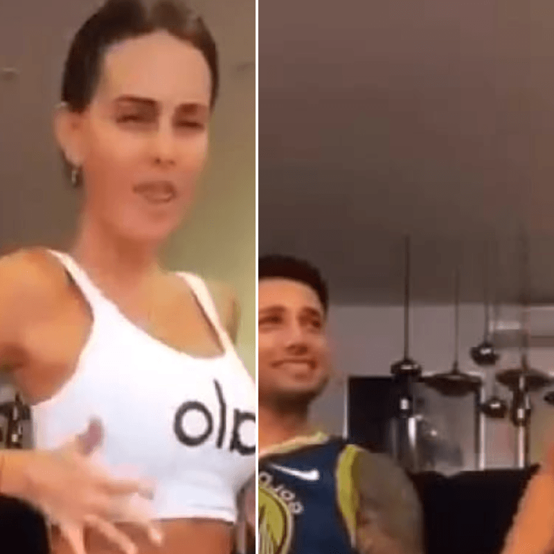 Para sobrevivir a la cuarentena: Natalie Weber subió un video junto a Mauro Zárate