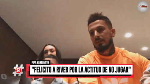 Benedetto bancó a River por su postura de no jugar: "Los felicito"