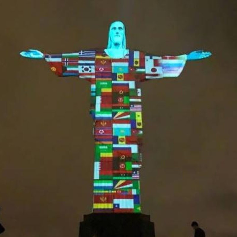 Cristo Redentor participou da campanha contra o coronavírus