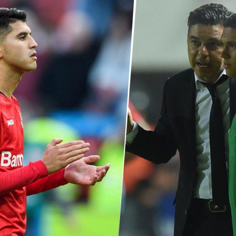 Exequiel Palacios volvió a jugar para Gallardo y le dejó un mensaje a Juanfer Quintero