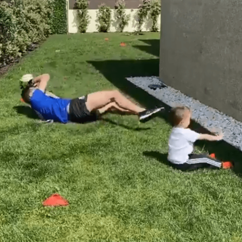 Momento tierno: Marchesín entrena con su hijo