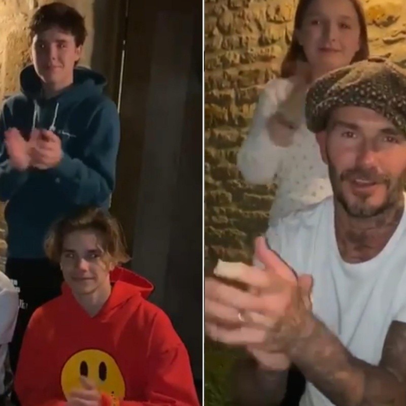 Así reconoce Beckham y su familia a los trabajadores de la salud