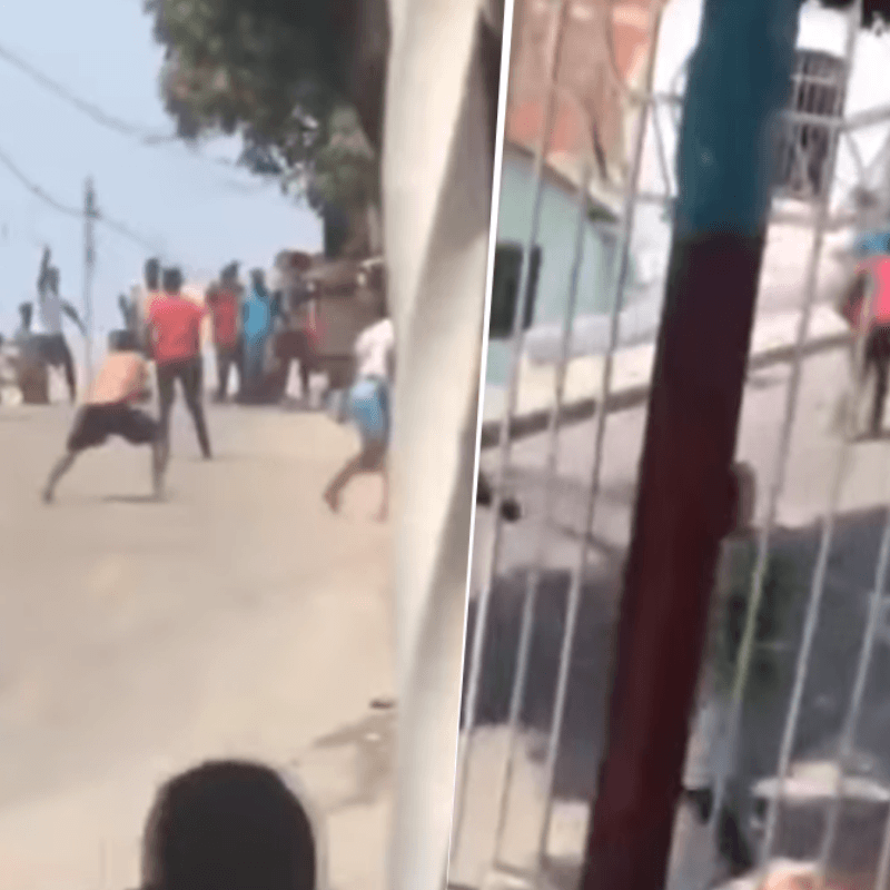 En Barranquilla no les importó la cuarentena y protagonizaron una enorme pelea callejera