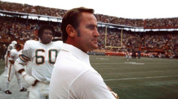 Don Shula, head coach of the undefeated Miami Dolphins (Getty)