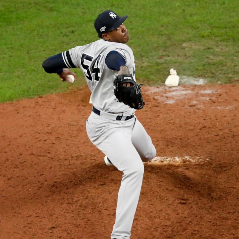 Aroldis Chapman posteó la foto más intimidante de su carrera