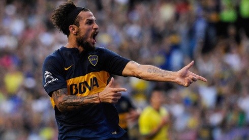 Daniel Osvaldo cuando jugaba con Boca Juniors
