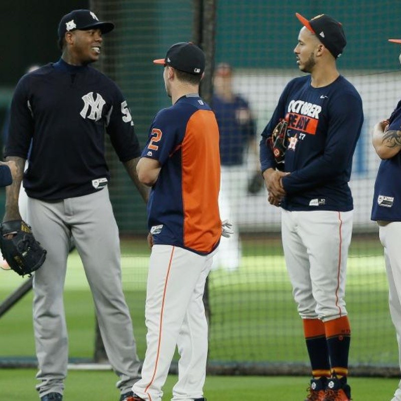 Chapman borró a los Astros y escogió a sus mejores tres jugadores