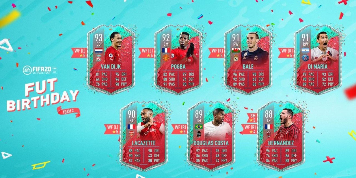 FIFA 20 revela los nuevos jugadores de FUT Birthday ¡Van 