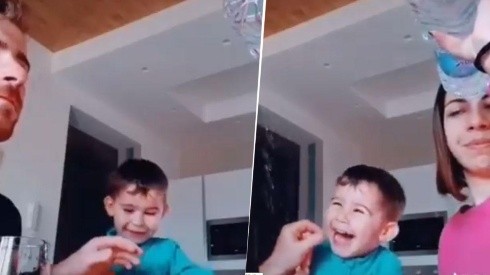 Video: con muy poco, esta familia hizo reír a su hijo en plena cuarentena