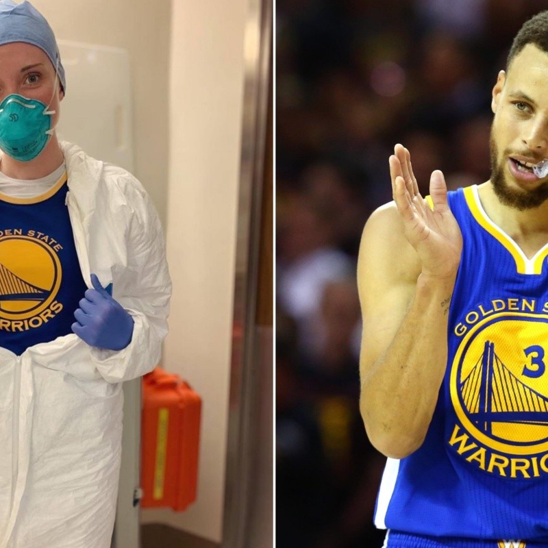 ¡Gran gesto! Curry llamó a una enfermera para agradecerle