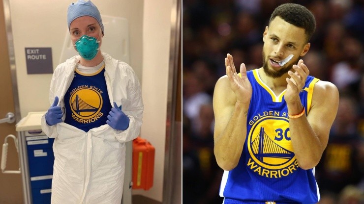 ¡Gran gesto! Curry llamó a una enfermera para agradecerle