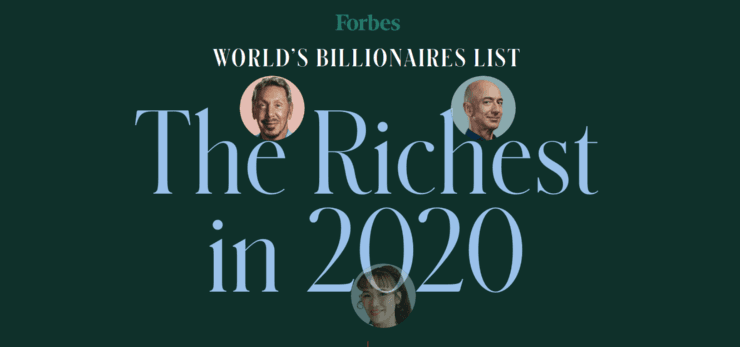 La revista Forbes elaboró el ranking de los más ricos del 2020.