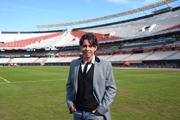 Gallardo debutó como DT de River a mediados del 2014