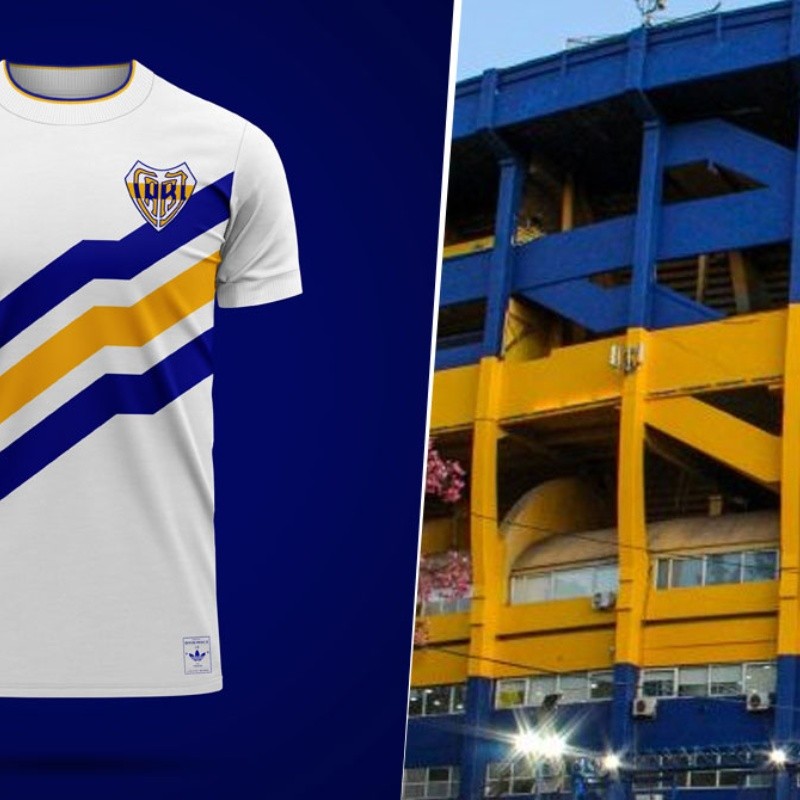 Locura: un hincha hizo una remera retro de Boca inspirada en La Bombonera