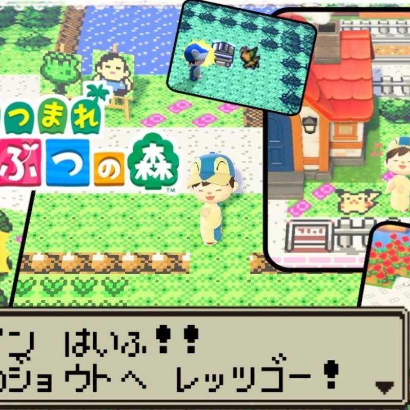 Recrean Pokémon Cristal en Animal Crossing con gráficos clásicos de Game Boy