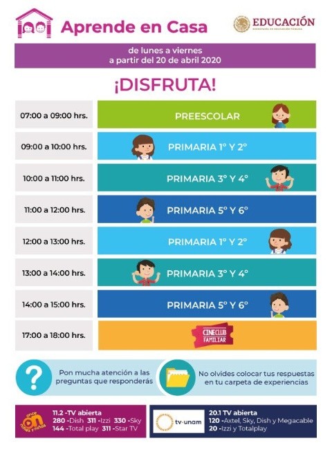 Días y horarios de las clases virtuales del programa 'Aprende en ...