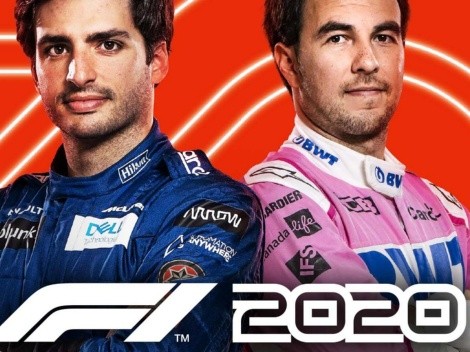 Checo Pérez en la portada del videojuego Fórmula 1 2020