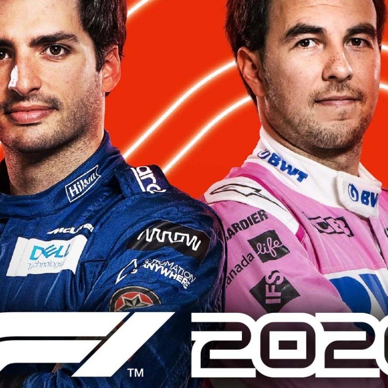 Checo Pérez en la portada del videojuego Fórmula 1 2020