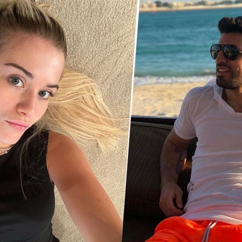 No podemos más: la novia del Kun Agüero lo trató de "viejardo" mientras jugaba al FIFA 20