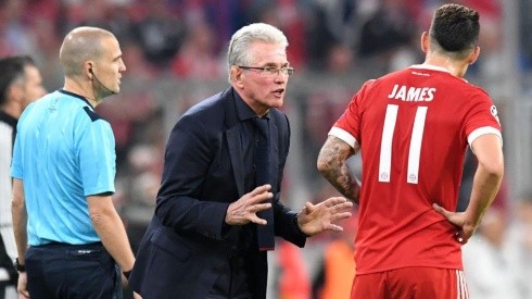 Jupp Heynckes y James Rodríguez juntos en el Bayern Múnich.