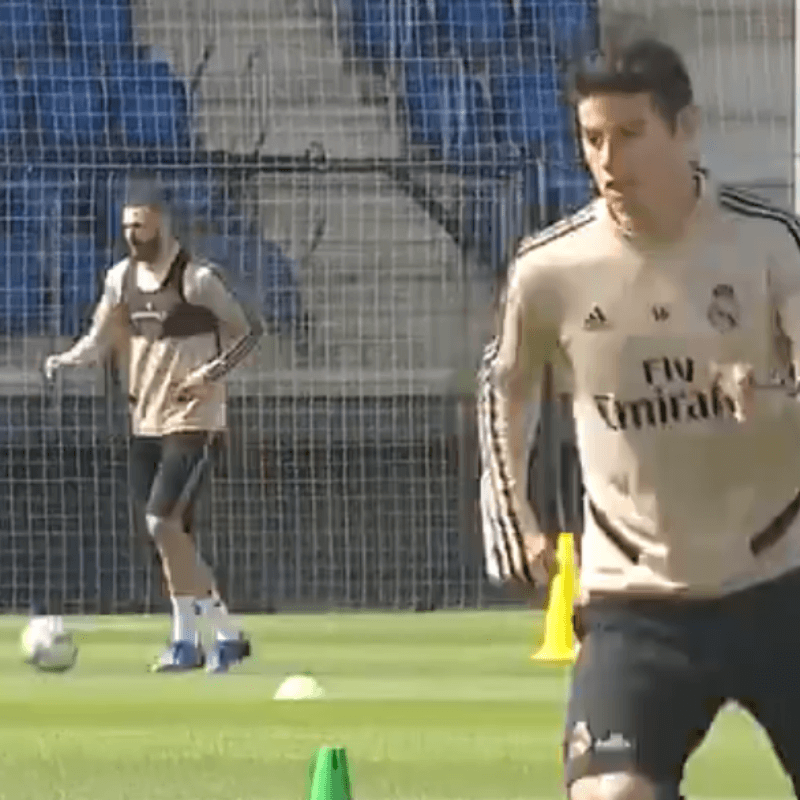 Prende motores: las imágenes de James Rodríguez entrenando con el Real Madrid