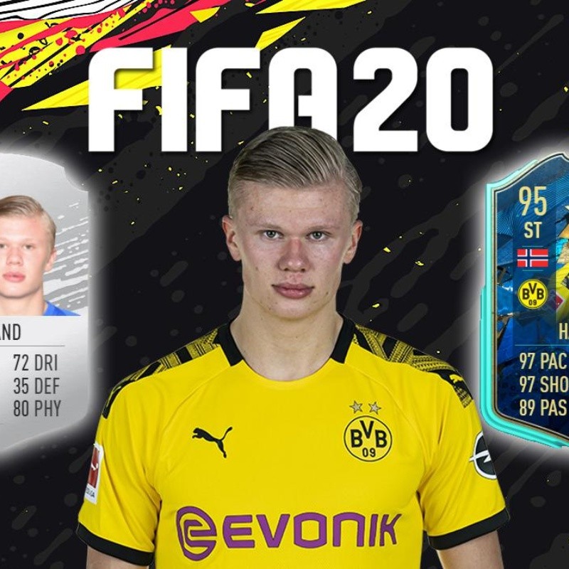 Haaland rompe récords en el FIFA 20 ¡Subió 22 puntos en el Ultimate Team!