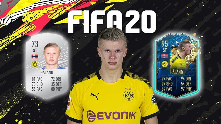 Haaland rompe récords en el FIFA 20 ¡Subió 22 puntos en el Ultimate Team!