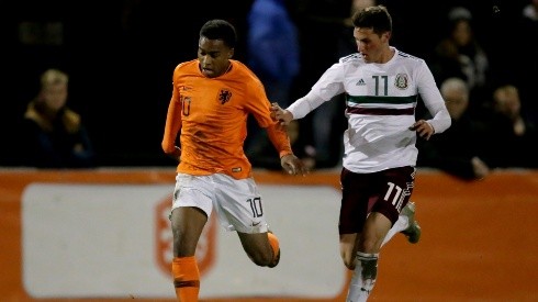 Giménez en un torneo Sub-20 ante el seleccionado de los Países Bajos
