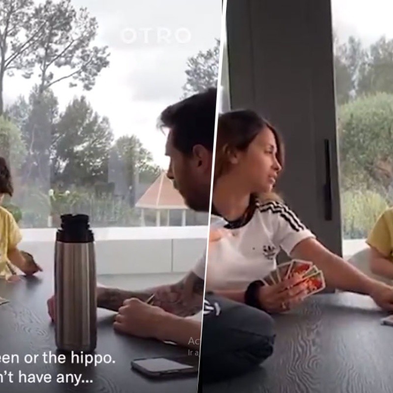 El video de Messi jugando con Antonela y sus hijos: "¿Tenés verde?"