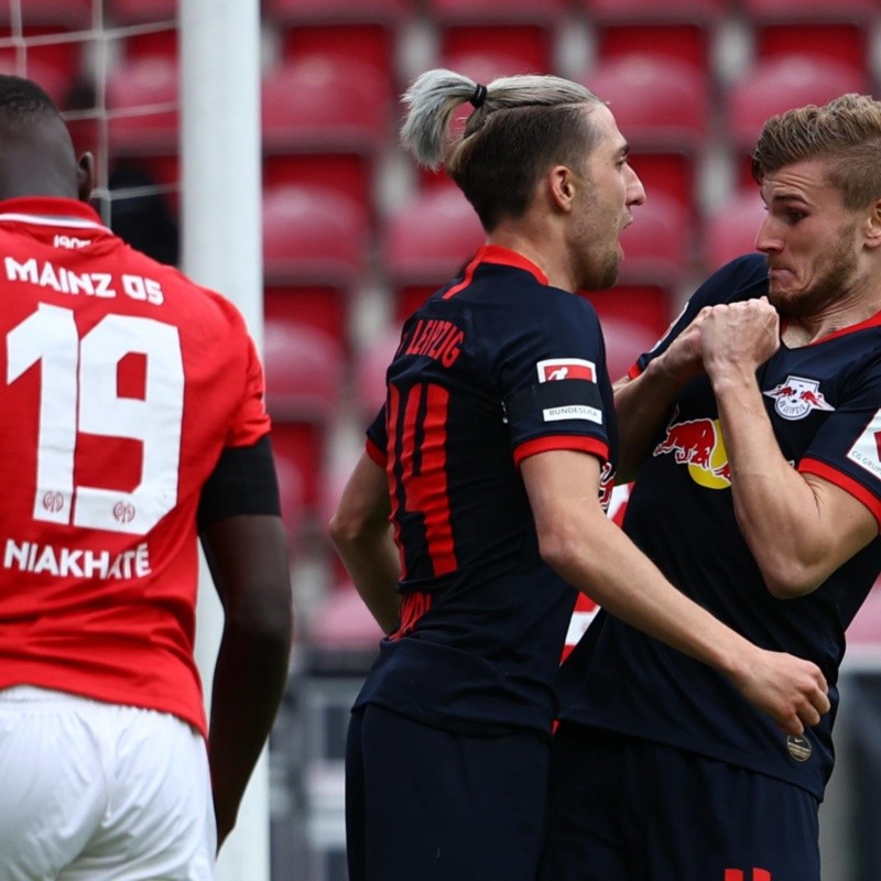 Paliza: Leipzig goleó 5-0 al Mainz y sigue bien arriba en la Bundesliga