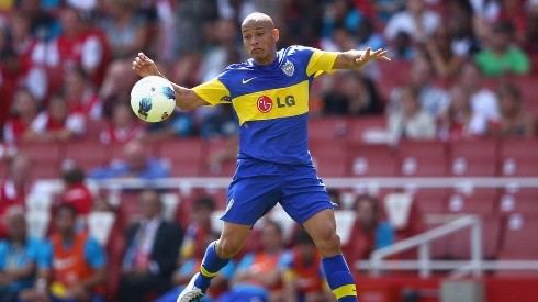 Clemente Rodríguez con la camiseta de Boca.