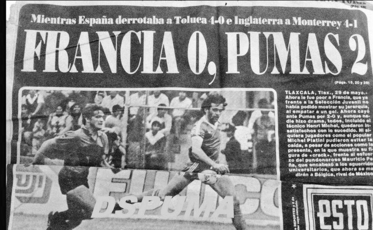 colonia Subir Ir a caminar Se cumple un año más de la victoria de Pumas sobre la Selección de Francia  previo al Mundial de México 1986