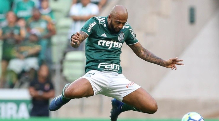 Felipe Melo assumiu a posição de zagueiro no Palmeiras. Foto: César Greco/Palmeiras