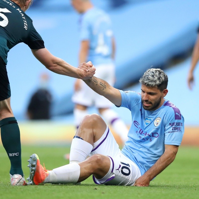 El mensaje del Kun Agüero en las redes: "Me dañé la rodilla izquierda"