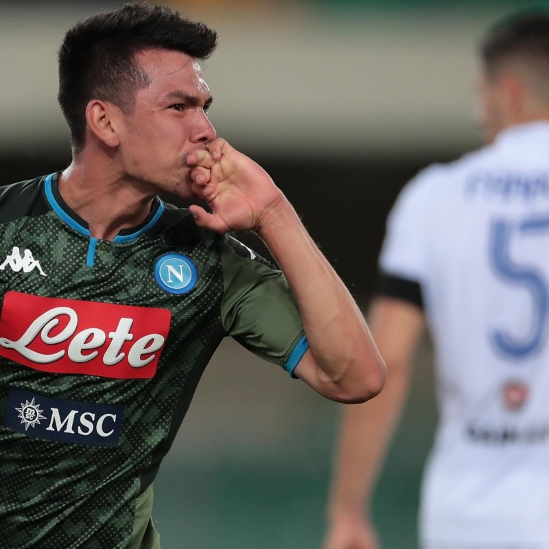 Chucky Lozano volvió con gol en Napoli