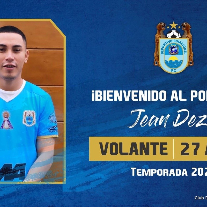 En lugar de Manco: Jean Deza es nuevo jugador de Binacional de Juliaca