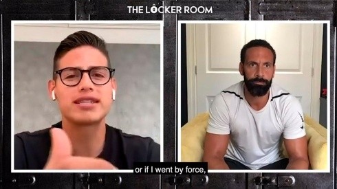 James Rodríguez y Rio Ferdinand en 'The Locker Room'.