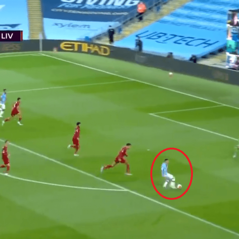 Qué golazo: el City tocó rápido y Foden le metió el 3-0 al Liverpool