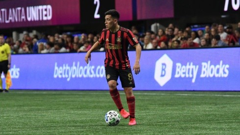 Ezequiel Barco of Atlanta United controld the ball during a match (Getty).
