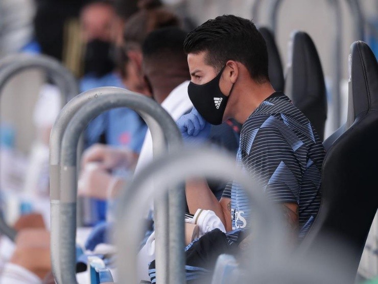 James Rodríguez, suplente con el Real Madrid en LaLiga.