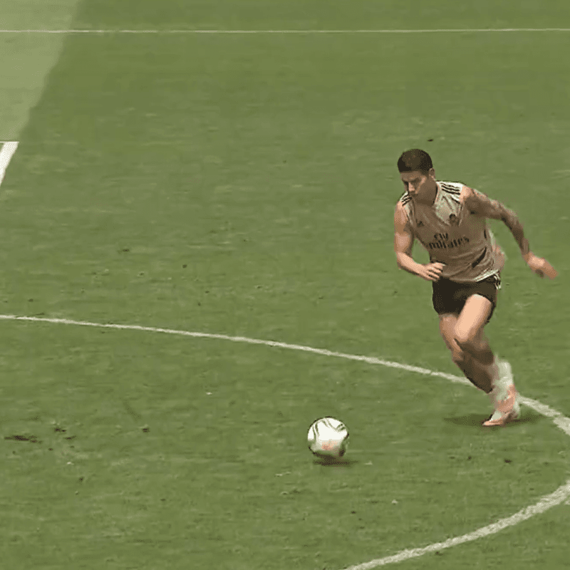 Zurda bendita: lluvia de golazos de James en el entrenamiento del Real Madrid