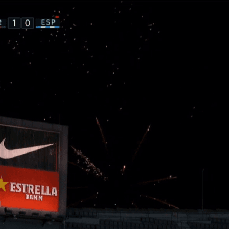 Video: fuegos artificiales en las afueras del Camp Nou ¿por el descenso del Espanyol?