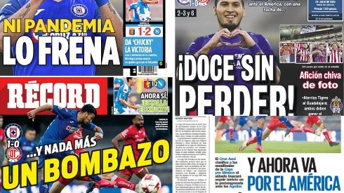 Cruz Azul se toma las portadas tras vencer a Toluca en Copa por México
