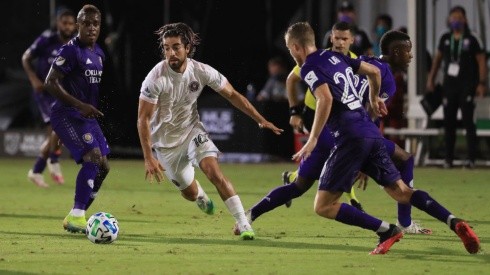 Rodolfo Pizarro of Inter Miami controls the ball during the opening match of the MLS is Back tournament between Orlando City and Inter Miami (Getty).
