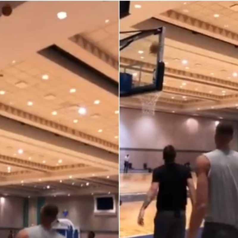 Video con pura magia: Doncic hizo un tiro imposible en el entrenamiento